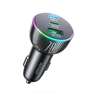 70W Type-C & USB Fast Car Charger - 3 Ports