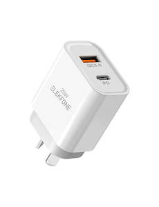 Fast Wall Charger 20W Dual Port USB & Type-C