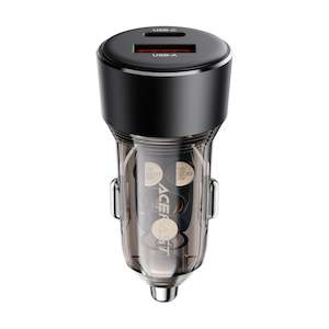Car Chargers: 60W Aesthetic Car Charger USB and USB-C Ports