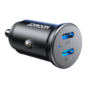 30W Mini Car Charger - Dual USB-C Ports