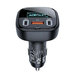 Car Chargers: 3 Ports Fast Car Charger with Voltage Display