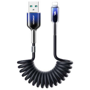 USB to Lightning Coiled Cable - Fast Charging Data Cable 1.5M