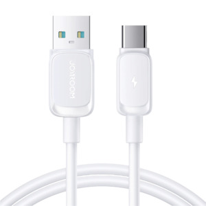 Charging Cable for Samsung & iPhone - USB to USB-C - White