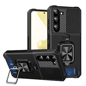 Samsung Galaxy S21 Protective Phone Cases: Samsung Galaxy S21 Rugged Phone Case with Cardholder and Kickstand