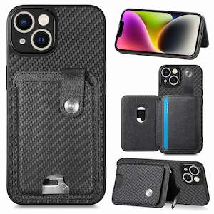 iPhone 14 Plus Wallet Case with Outdoor Tool Knife Card