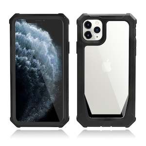 iPhone 11 Pro Rugged Phone Case with Raised Edges - Black