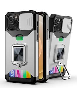 iPhone 11 Pro Rugged Phone Case with Cardholder and Kickstand