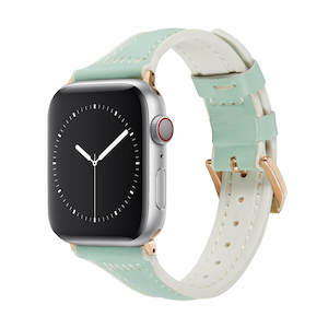 Smart Watches Amp Wearables: Slim Green Candy Leather Apple Watch Band