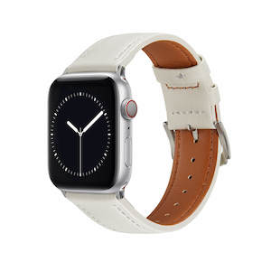 Minimalist Style Leather Apple Watch Band - White