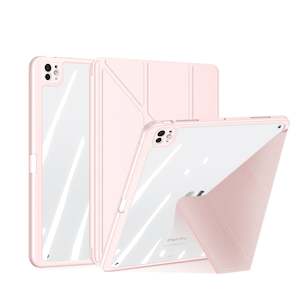 Tablet Accessories: Detachable Folio Case for iPad Pro 13-inch (M4) 2024 - Pink