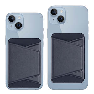 Phone Cases: MagSafe Wallet Stand for iPhone 12/13/14/15/16 Series - Blue