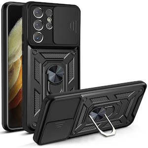 SAMSUNG Galaxy Note 20 Ultra Phone Case with Built-in Ring Kickstand and Lens Cover