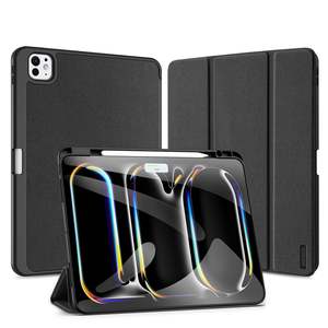 Tablet Accessories: iPad Pro 13 Case (2024) – Black Case with Pencil Slot and Smart Viewing Stand