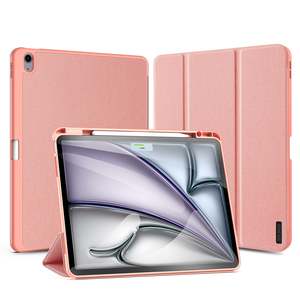 Tablet Accessories: iPad Air 13 Case – Pink Case with Smart Cover and Pencil Holder