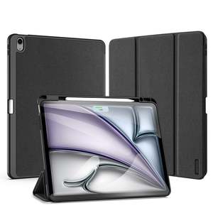 iPad Air 13 Case – Black Protective Case with Pencil Slot and Stand