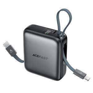 10000mAh Power Bank with Dual Built-in Cables for iPhone, Samsung & More - ACEFAST