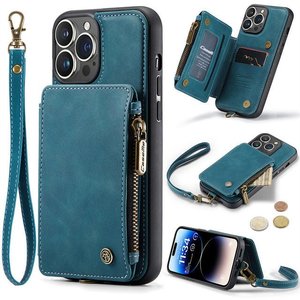 Caseme: iPhone 12 Pro Max Leather Folio Wallet Case with Wrist Strap