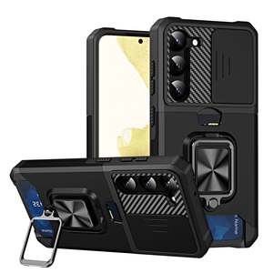 Samsung Galaxy S23 Plus Rugged Phone Case with Cardholder and Kickstand