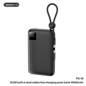 10000mAh Power Bank with Built In Type C & Lightning Cables