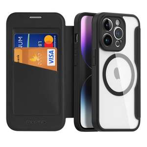 iPhone 14 Pro Wallet Case with Card Slots Folio Cover - Black