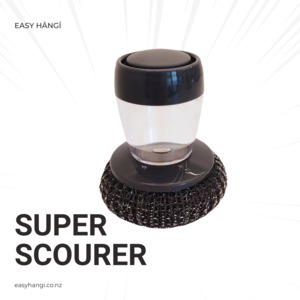 Easy Hāngī Cleaning Brush - Soap-Dispensing Pot & Basket Scrubber