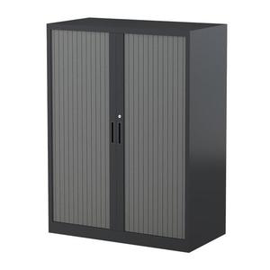Storage: Steelco Three Shelf Tambour Door Cabinet