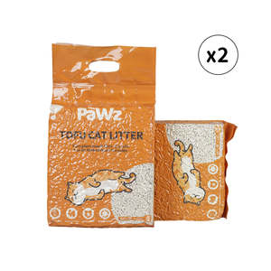 Pet: PaWz 2.5kg Tofu Cat Litter Clumping Flushable Fast Super Absorben Natural x2