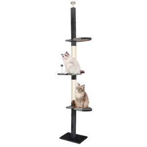 PaWz Cat Scratching Post Tree Condo Furniture Scratcher Tower High Grey