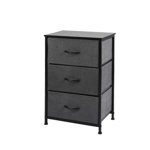 Tables: Levede Storage Cabinet Tower Chest of Drawers Dresser Tallboy Drawer Dark Grey
