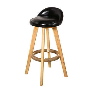 Bar Stools: 2x Levede Leather Swivel Bar Stool Kitchen Stool Dining Chair Barstools Black