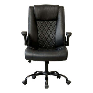 Levede Executive Office Chair Footrest PU Leather Tilt Gaming Work Seat Black