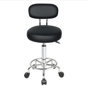 Levede Swivel Office Chair Low Back Round Rolling Stools Height Adjustable
