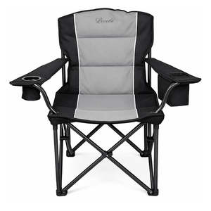 Outdoor Furniture: Levede Camping Chair Large Folding Outdoor Portable Fishing Picnic Travel Seat