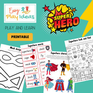 Products: Superhero Small World Printable Resource