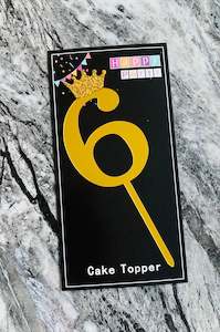 Number Cake Topper 6 (Clearance)