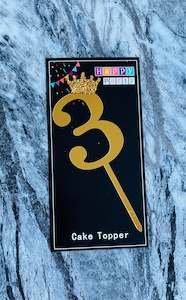 Number Cake Topper 3 (Clearance)