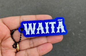 Aotearoa Keychains Bagchains 3d Printed: WAITĀ Keychain/Bagchain