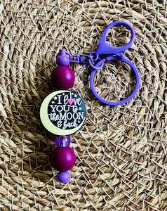 Beaded Pens: Beaded Keychain #8