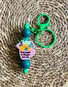 Beaded Pens: Beaded Keychain #4