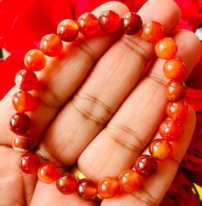 Red Striped Agate Bracelet