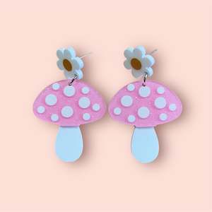 Flower Mushroom Earrings