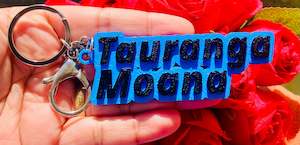 3D Printed Hand Painted Keychain/Bagchain #Tauranga Moana