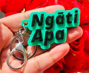 3D Printed Hand Painted Keychain/Bagchain #Ngāti Apa