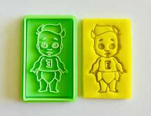 3d Printed Items: 3D Printed Tākaro Tribe E Doh/Clay Cutter and Stamp #49