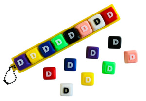 Customize Your Own Name Clicker Keychains: Letter "D" for Clicker Keychain