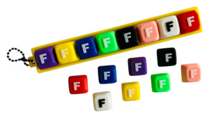 Letter "F" for Clicker Keychain