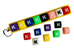 Letter "K" for Clicker Keychain