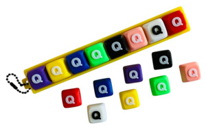 Customize Your Own Name Clicker Keychains: Letter "Q" for Clicker Keychain