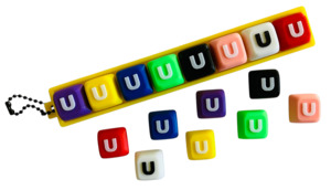 Letter "U" for Clicker Keychain
