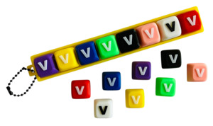 Customize Your Own Name Clicker Keychains: Letter "V" for Clicker Keychain